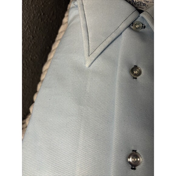 Vintage Challenger Size 15 M 70s Powder Blue Collared Long Sleeve Unused - Picture 7 of 16